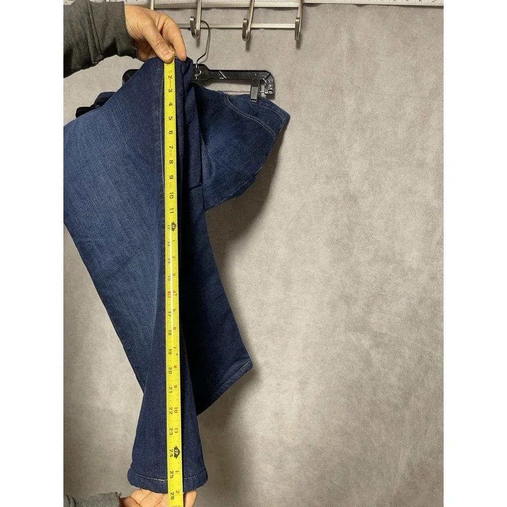 Eddie Bauer Jeans Men 35x26 Blue Dark‎ Straight Fleece Lined Denim Work Outdoor